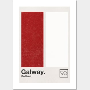 County Galway / Original Retro Style Minimalist Poster Design Posters and Art